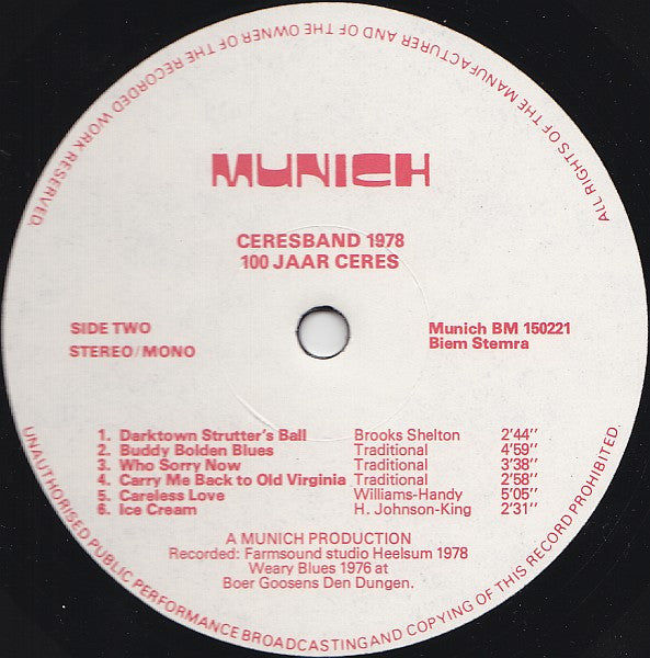 Ceres Band : Ceres - 100 Jaar (LP, Album)