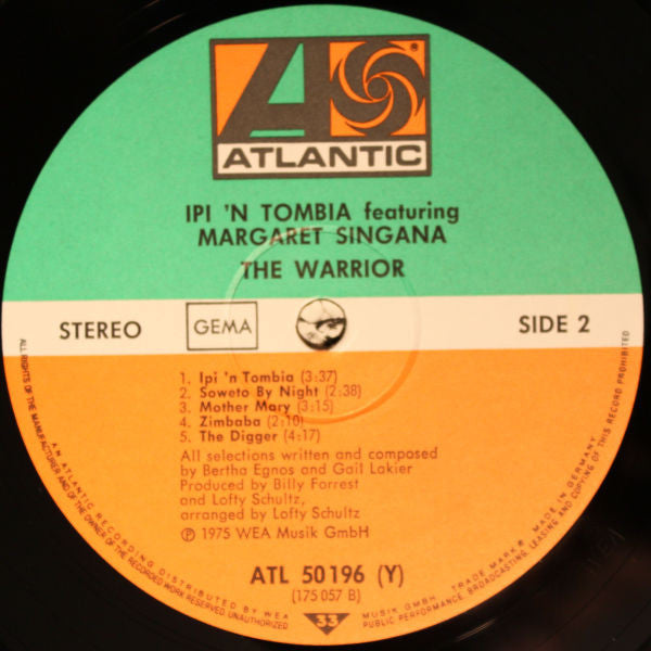 Ipi-Tombi Featuring Margaret Singana : The Warrior (LP, Album, Gat)