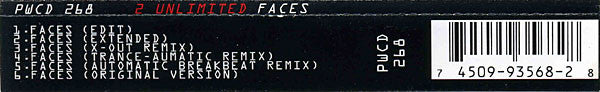 2 Unlimited : Faces (CD, Single)