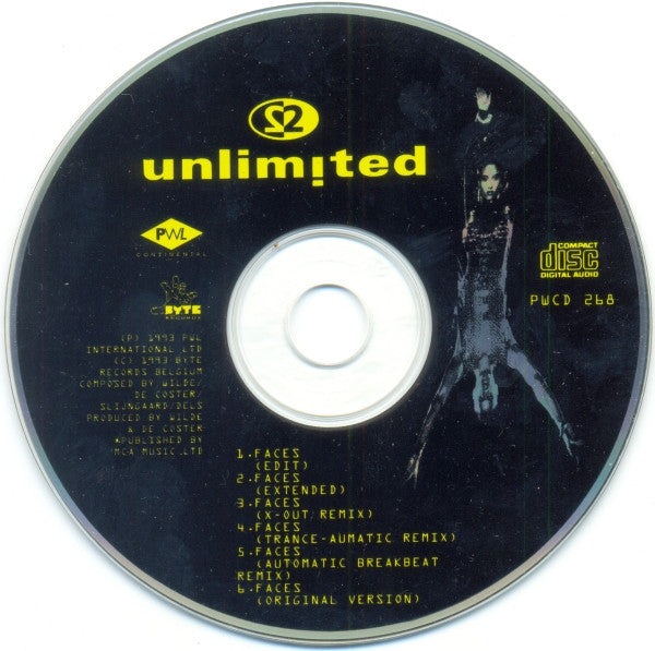 2 Unlimited : Faces (CD, Single)