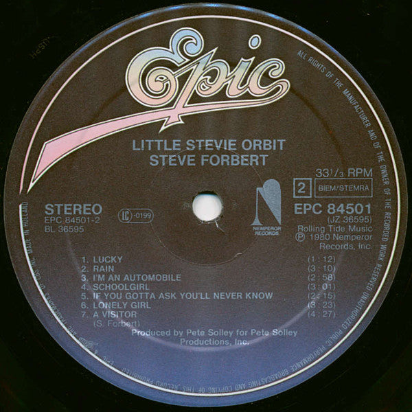 Steve Forbert : Little Stevie Orbit (LP, Album)