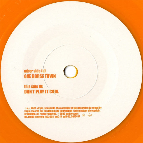 The Thrills : One Horse Town (7", Single, Yel)