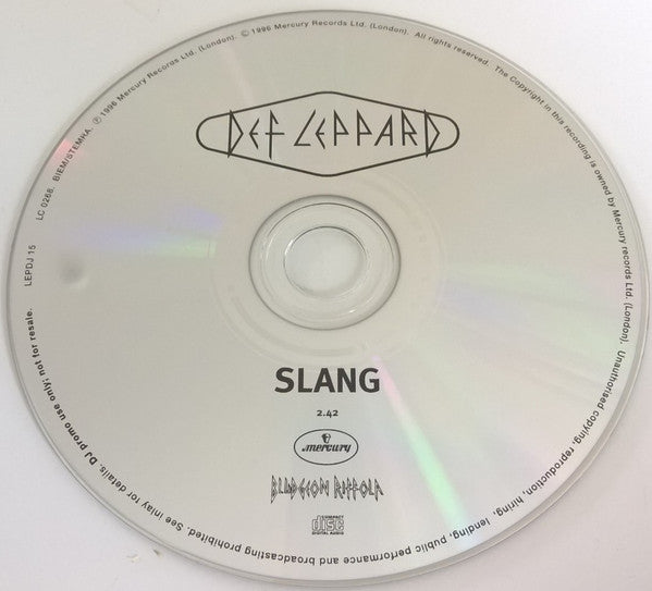 Def Leppard : Slang (CD, Single, Promo)