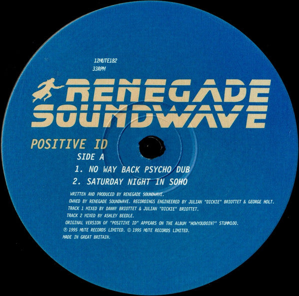 Renegade Soundwave : Positive ID (12", Single)