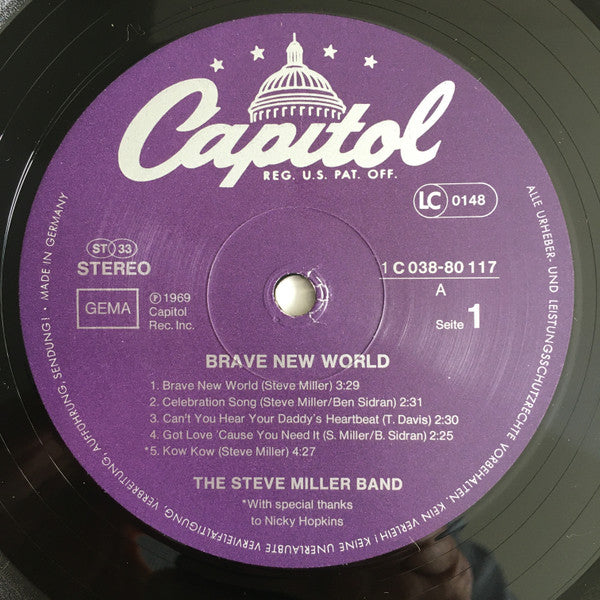 Steve Miller Band : Brave New World (LP, Album, RE)