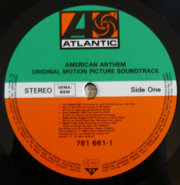 Various : American Anthem (Original Motion Picture Soundtrack) (LP)