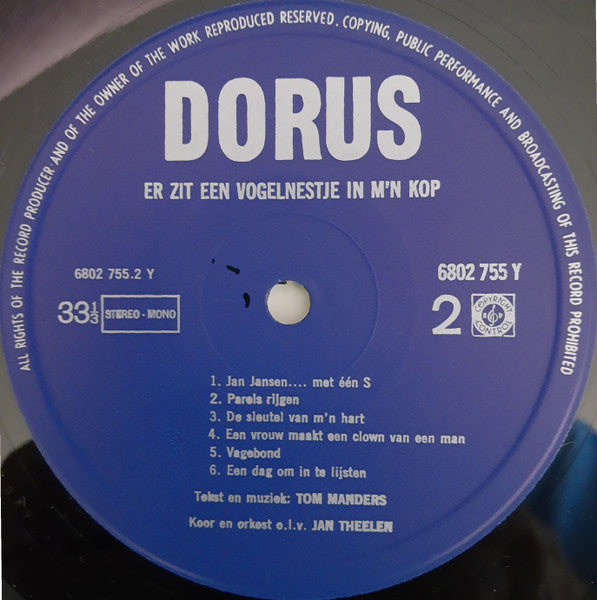 Dorus : Er Zit Een Vogelnestje In M'n Kop (LP, Album)