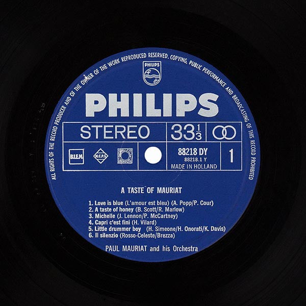 Paul Mauriat And His Orchestra : A Taste Of Mauriat (LP, Album, RE)