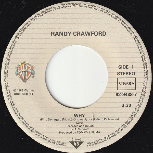 Randy Crawford : Why (7", Single)