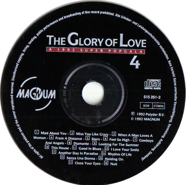 Various : The Glory Of Love 4 (A 1992 Super Popgala) (CD, Comp)