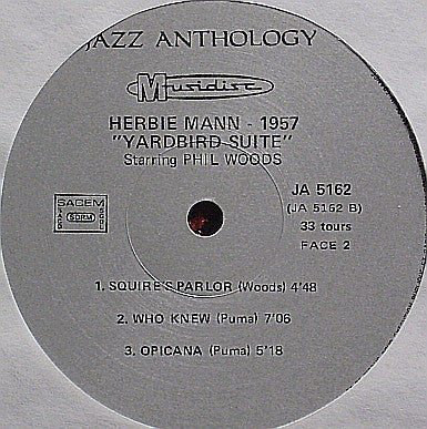 Herbie Mann : Yardbird Suite (LP, Album, Mono, RE)