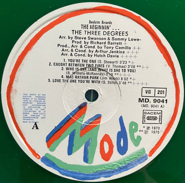 The Three Degrees : The Beginnin' (LP, Comp, Ltd, Gre)