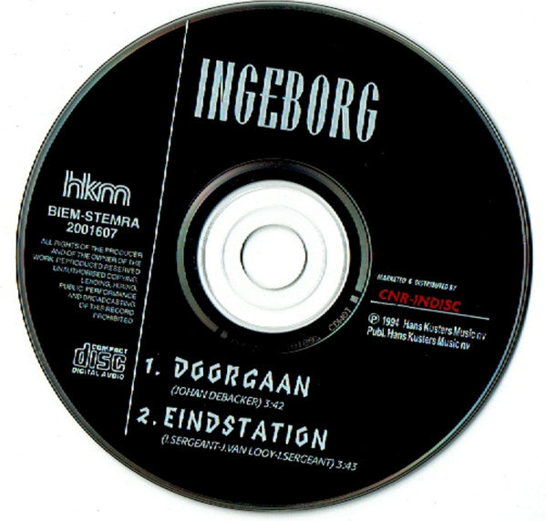 Ingeborg : Doorgaan (CD, Single)