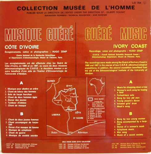 Ngere : Musique Guéré (Côte D'Ivoire) = Guéré Music (Ivory Coast) (LP, Album, Gat)