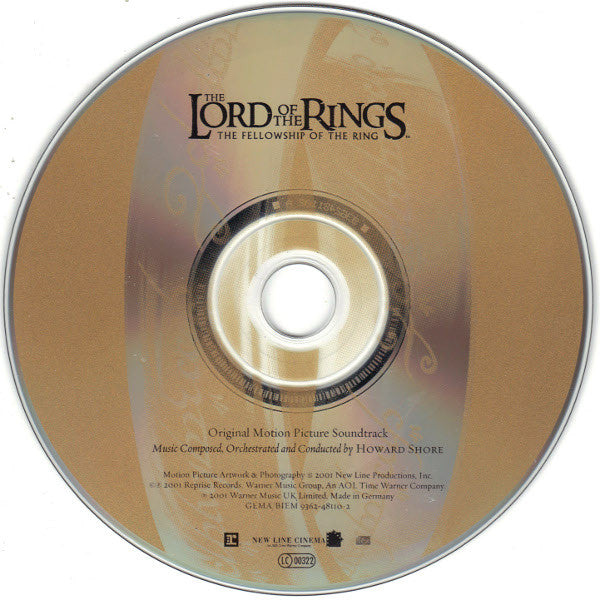 Howard Shore : The Lord Of The Rings: The Fellowship Of The Ring (Original Motion Picture Soundtrack) (CD, Album, Enh, Sar)