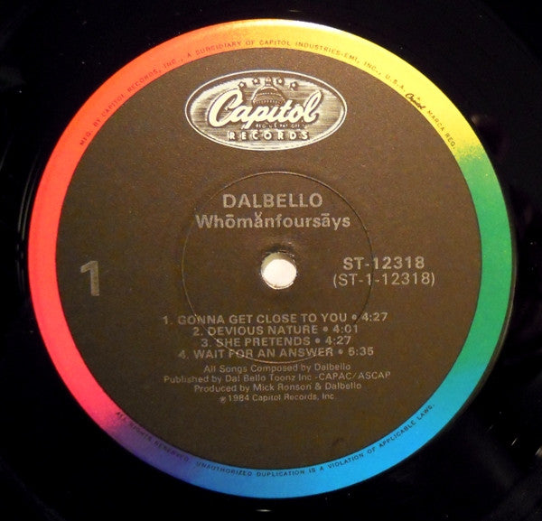 Lisa Dal Bello : Whōmănfoursāys (LP, Album)