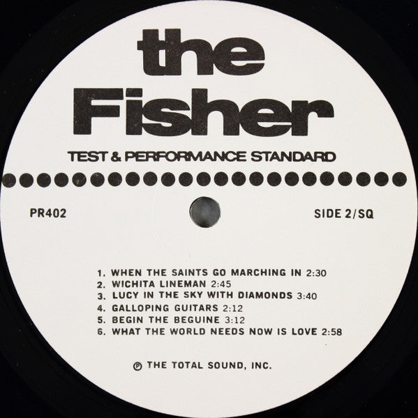 Various : The Fisher Test & Performance Standard Quadradisc (LP, Comp, Quad)