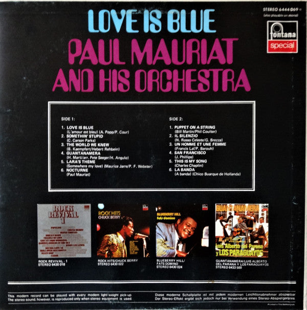 Paul Mauriat And His Orchestra : Love Is Blue (LP, Album)