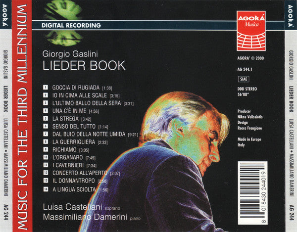Giorgio Gaslini : Lieder Book (CD, Album)