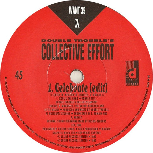 Double Trouble : Celebrate (7", Single)