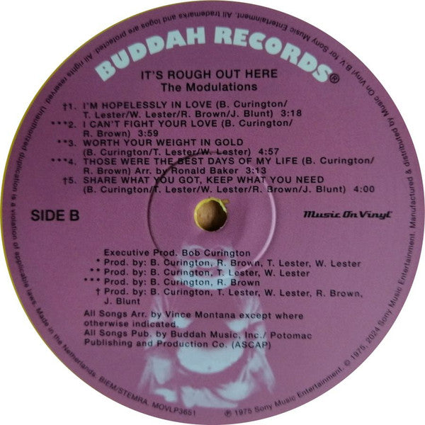 The Modulations : It's Rough Out Here (LP, Album, RE, yel)