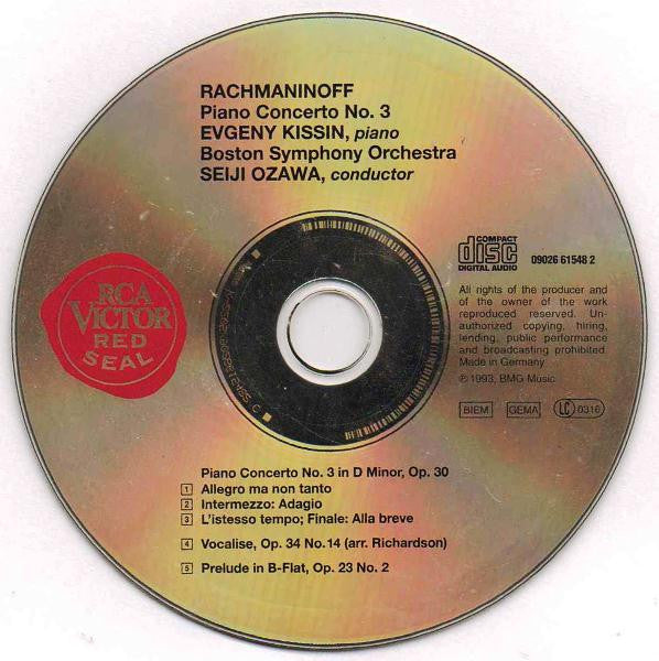 Yevgeny Kissin · Sergei Vasilyevich Rachmaninoff · Seiji Ozawa · Boston Symphony Orchestra : Piano Concerto No. 3 (CD, Album, RP)
