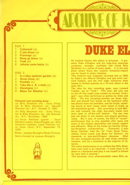 Duke Ellington : Archive Of Jazz Volume 31 (LP, Comp, RE)