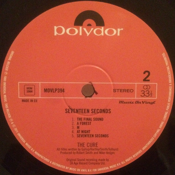 The Cure : Seventeen Seconds (LP, Album, RE, 180)