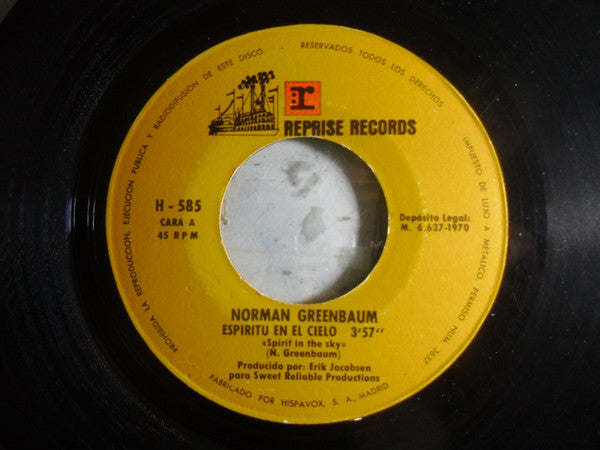 Norman Greenbaum : Espíritu En El Cielo / Tars Of India (7", Single)