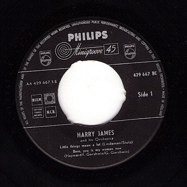 Harry James And His Orchestra : Little Things Mean A Lot (7", EP)