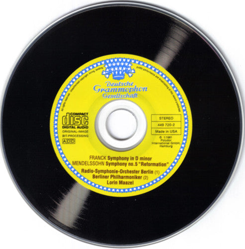 César Franck, Felix Mendelssohn-Bartholdy - Lorin Maazel, Radio-Symphonie-Orchester Berlin, Berliner Philharmoniker : Symphony In D Minor / Symphony No. 5 "Reformation" (CD, Comp, RE, RM)
