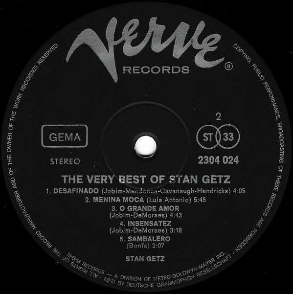 Stan Getz : The Very Best Of Stan Getz (LP, Comp)