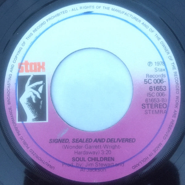 Soul Children : Can't Give Up A Good Thing / Signed, Sealed And Delivered (7")