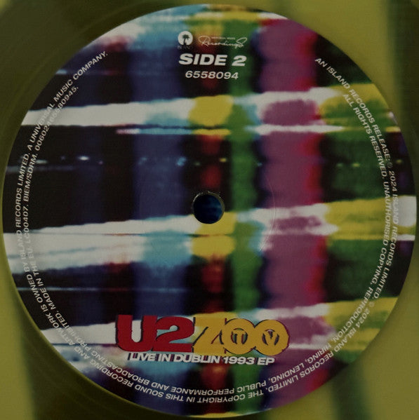 U2 : Zoo TV (Live In Dublin 1993) (12", EP, Ltd, Neo)