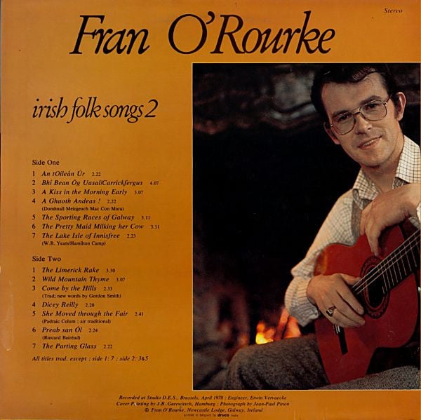 Fran O'Rourke : Irish Folk Songs 2 (LP, Album)