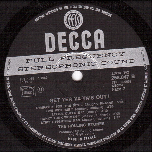 The Rolling Stones : Get Yer Ya-Ya's Out! - The Rolling Stones In Concert (LP, Album, RE)