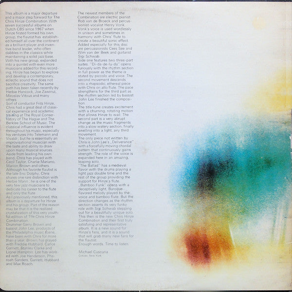 The Chris Hinze Combination : Mission Suite (LP, Album, Gat)