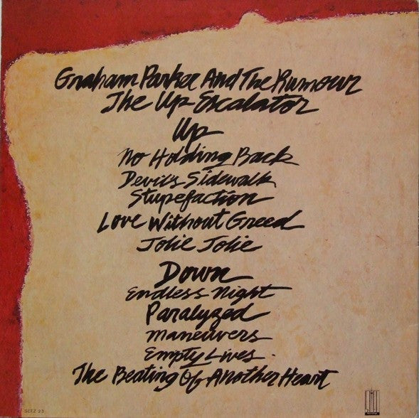 Graham Parker : The Up Escalator (LP, Album)