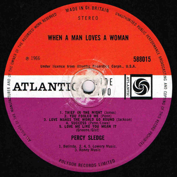 Percy Sledge : When A Man Loves A Woman (LP, Album)