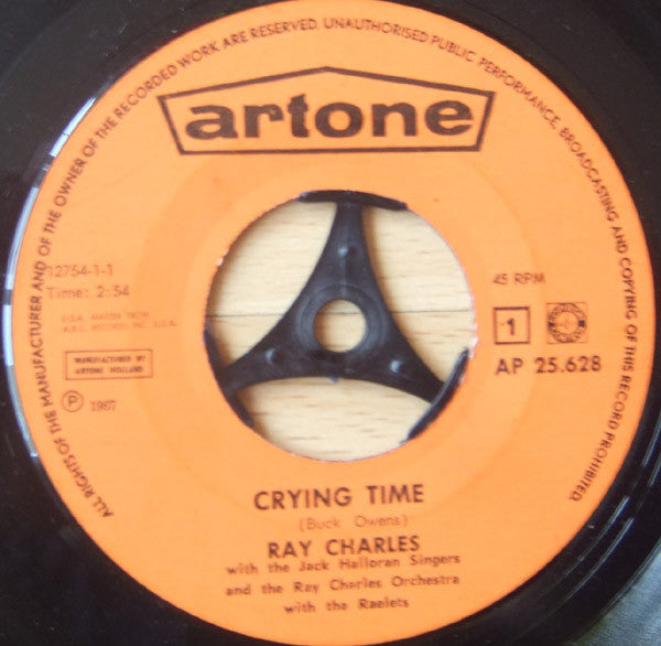 Ray Charles : Crying Time/I Can't Stop Loving You (7")