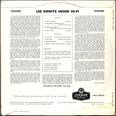 Lee Konitz : Inside Hi Fi (LP, Album)