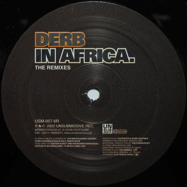 Derb : In Africa (The Remixes) (12")