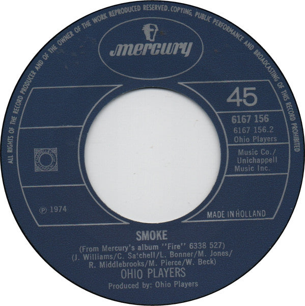Ohio Players : I Want To Be Free / Smoke (7", Single)
