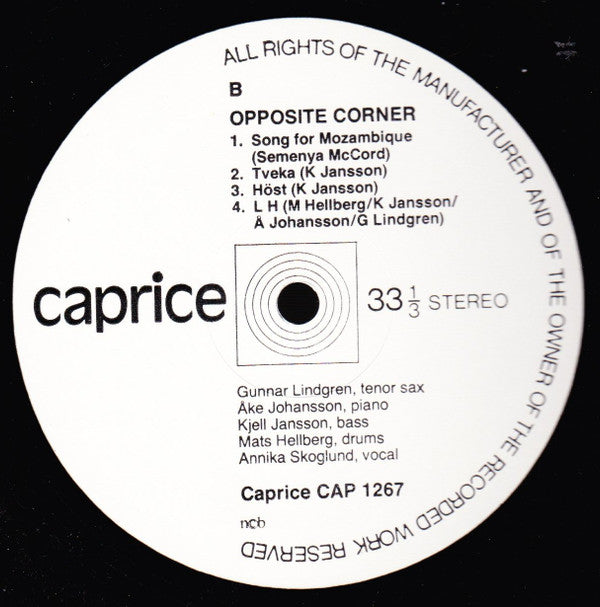 Opposite Corner : Low-High (LP, Album)