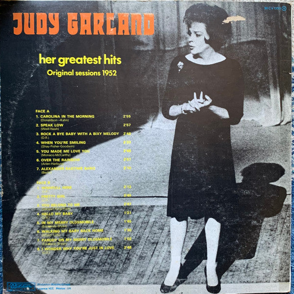 Judy Garland : Her Greatest Hits - Original Sessions 1952 (LP)