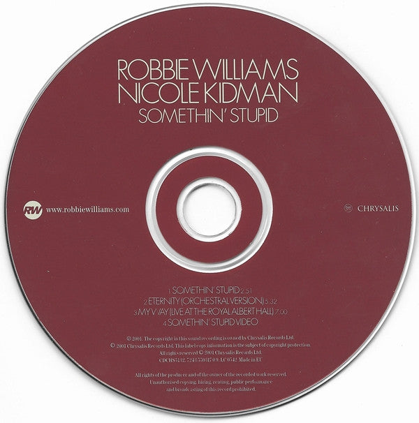 Robbie Williams And Nicole Kidman : Somethin' Stupid (CD, Single, Enh)
