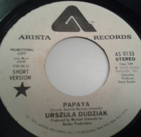 Urszula Dudziak : Papaya (7", Promo)