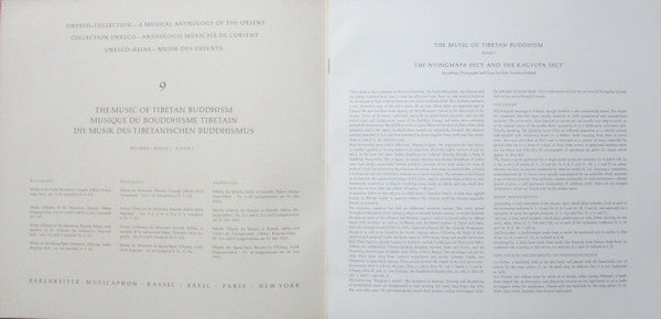 The Nyingmapa Sect / The Kagyupa Sect : Tibet I - The Music Of Tibetan Buddhism (LP, Album, Mono)