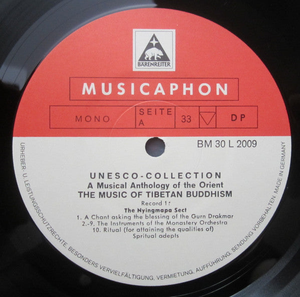 The Nyingmapa Sect / The Kagyupa Sect : Tibet I - The Music Of Tibetan Buddhism (LP, Album, Mono)
