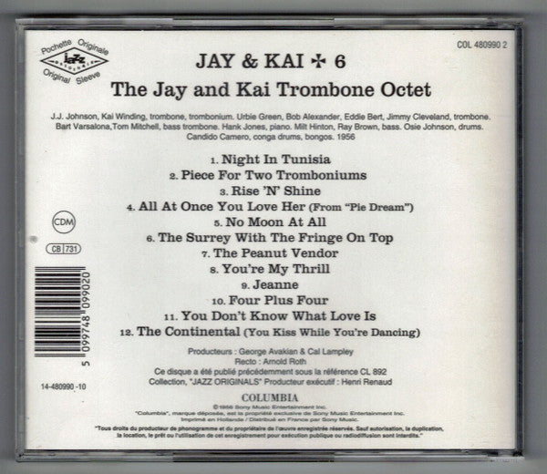 The J.J. Johnson And Kai Winding Trombone Octet : The Jay & Kai Trombone Octet (CD, Album, RE)